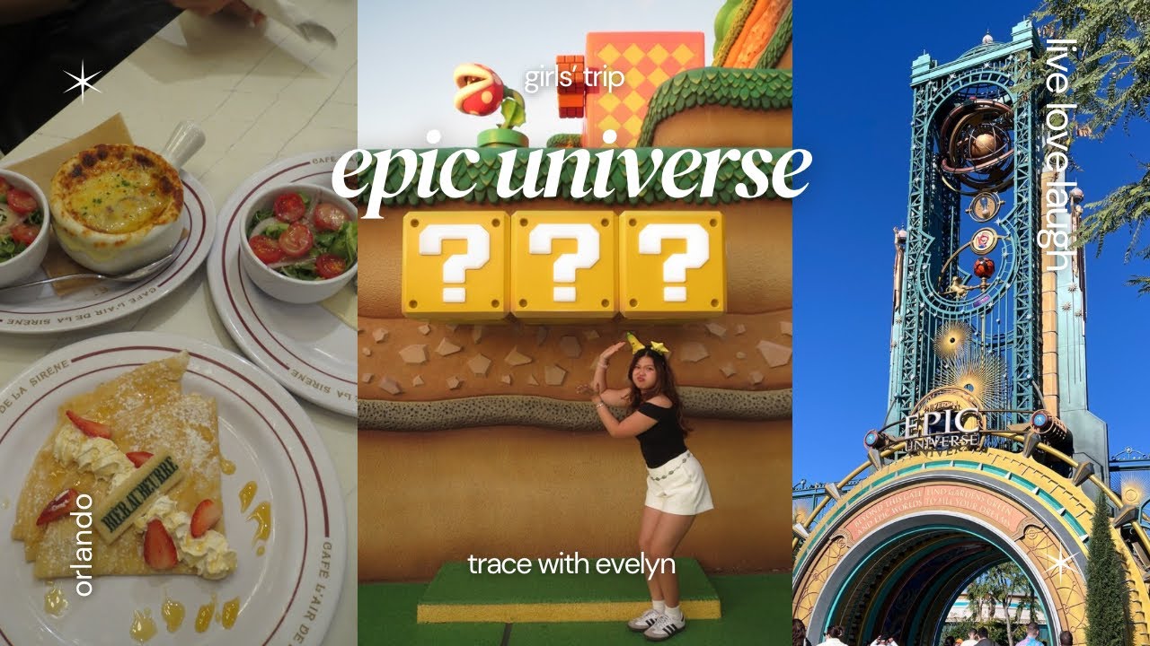 epic universe vlog | girls’ trip | trace with evelyn