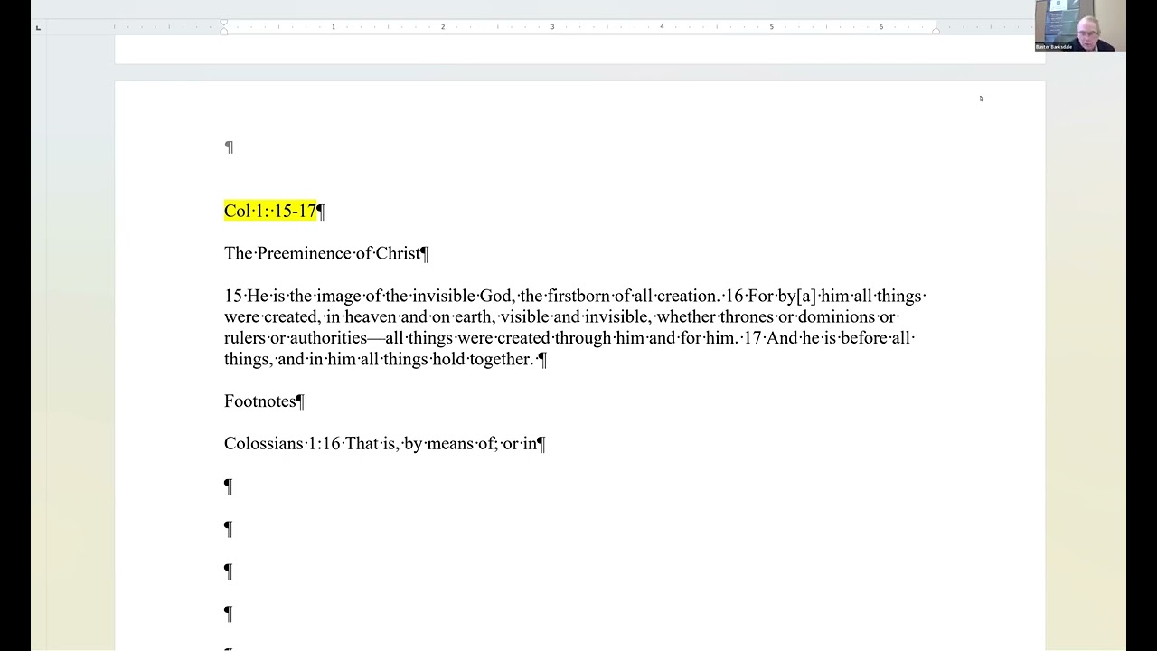 Jesus Matters Col 1 15 22 Session 2 1 Feb 2026
