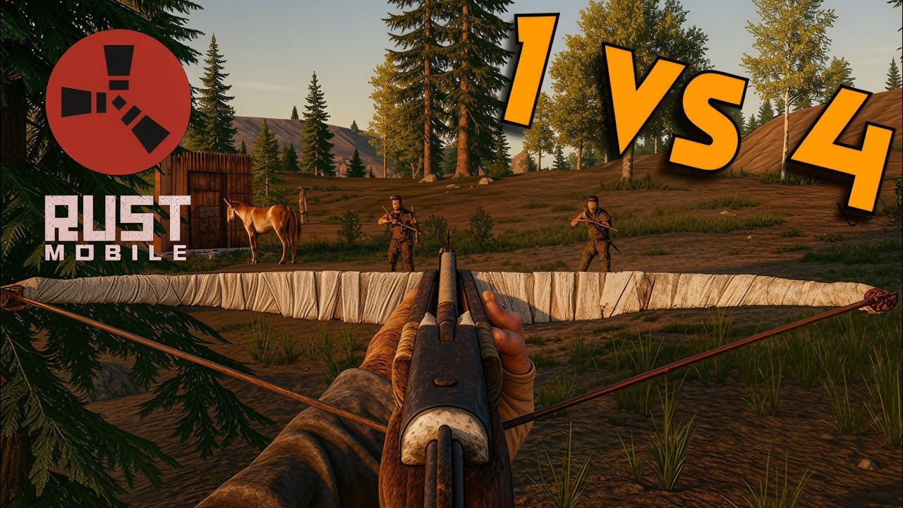 Solo vs 4 Players | RUST Mobile | News Series Begins ... #rustmobile #rust #pvp #rustpvp 