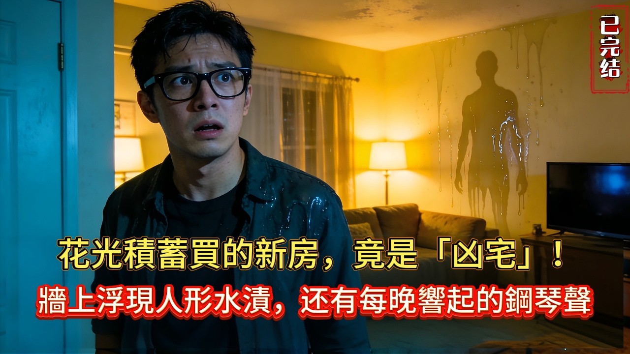 搬家第一天就撞邪！隔壁空置房無人居住卻驚現琴聲？牆壁滲出人形水漬，直到我撬開那面牆，竟揭開隱藏多年的恐怖秘密…#小说推荐#灵异#完结文#鬼故事 #懸疑故事#novel #小说