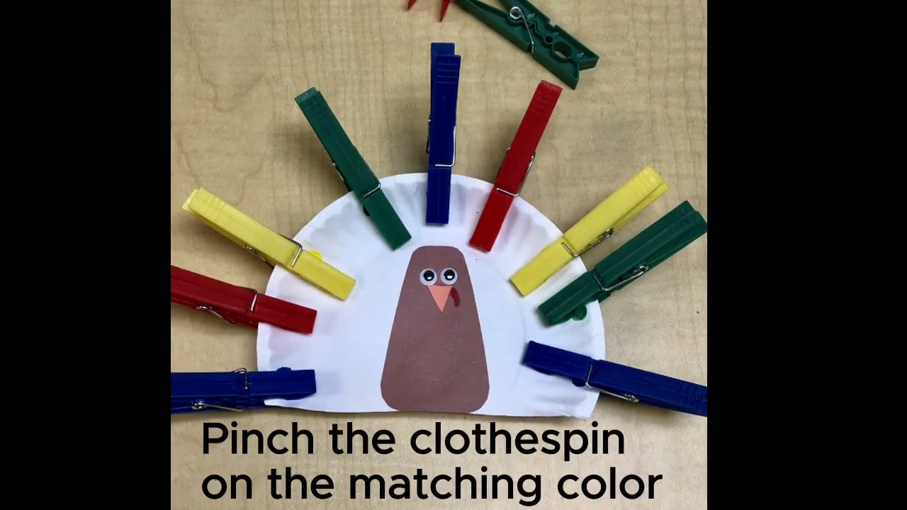 Turkey Clothespin Fine Motor Activity #shorts