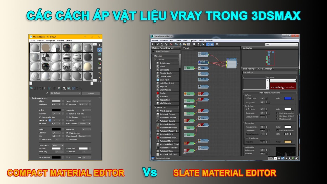 CÁC CÁCH TẠO VẬT LIỆU VRAY TRONG 3DSMAX