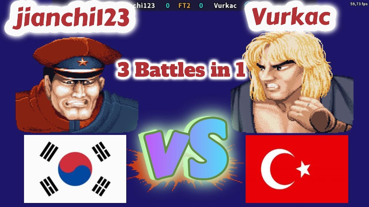 Street Fighter II': Champion Edition - jianchi123  vs Vurkac  - 3 Battles in 1 - 1080P - 19.04.2025