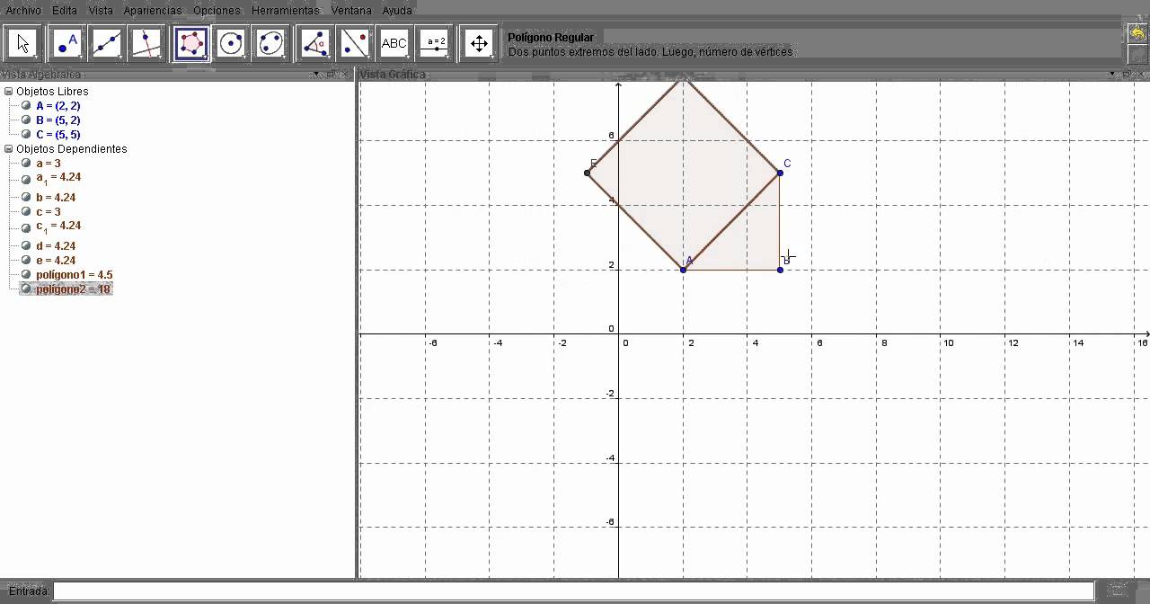 Teorema de Pitágoras con Geogebra.