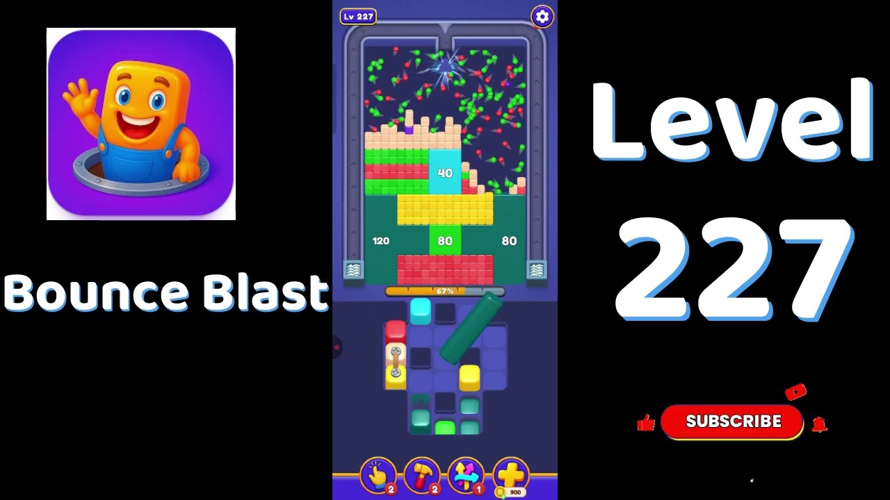 Bounce Blast Level 227 Walkthrough 🎮💥 | Tricky Ball Puzzle Solution | Go Answer