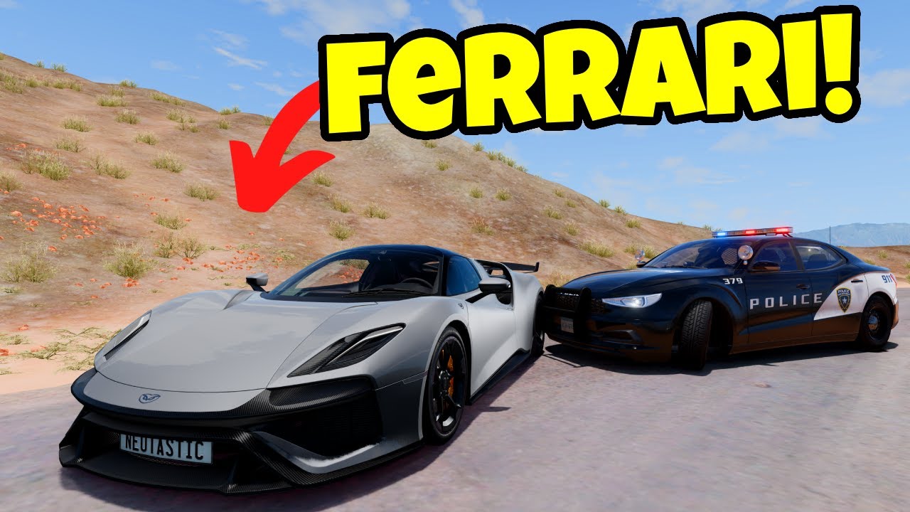 Используйте ТОЛЬКО суперкары, чтобы уйти от полиции BeamNG