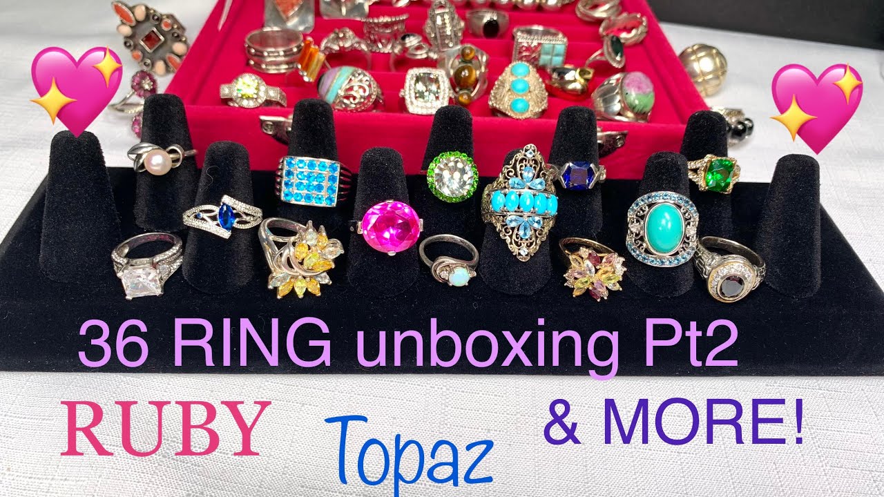 💃🏼 Распаковка 36 колец! 🤩 Рубины, сапфиры и многое другое! Эпизод 2 #РаспаковкаЮвелирныхИзделий #...