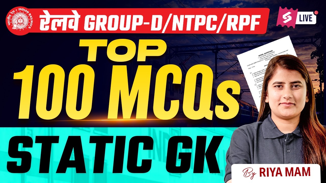 RRB NTPC 2026 | Static GK One Shot For Railway Exam 2026 | Complete Static Gk by Riya Mam