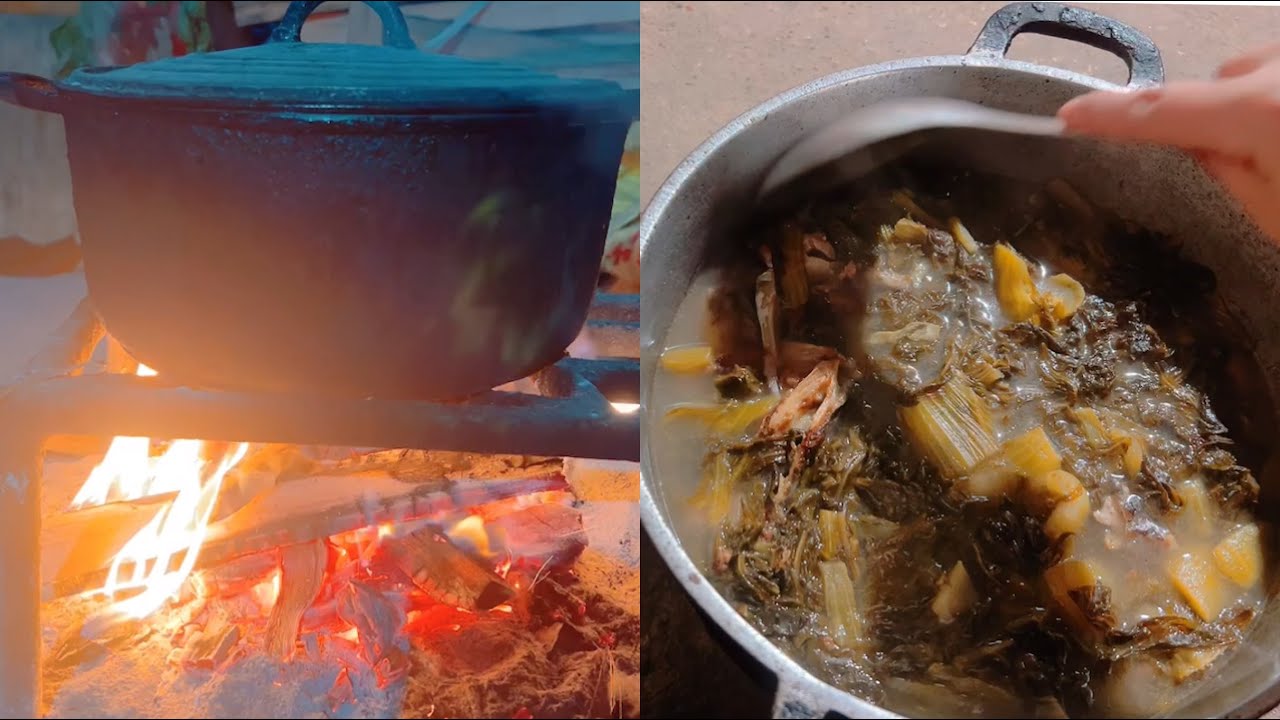 Bữa cơm đơn giản nhà bà ngoại với canh dưa chua nấu đầu cá | khánh tít vlogs