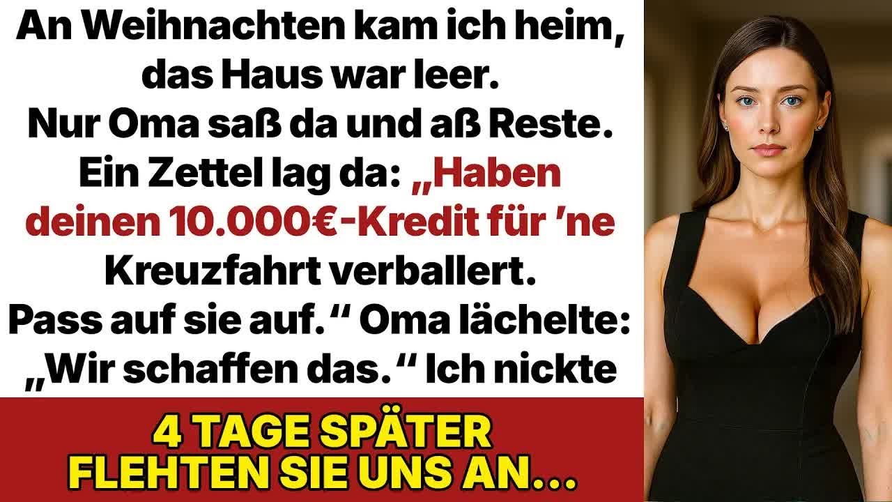 Das Haus war leer als ich kam  Nur Oma aß Reste  Ein Zettel sagte