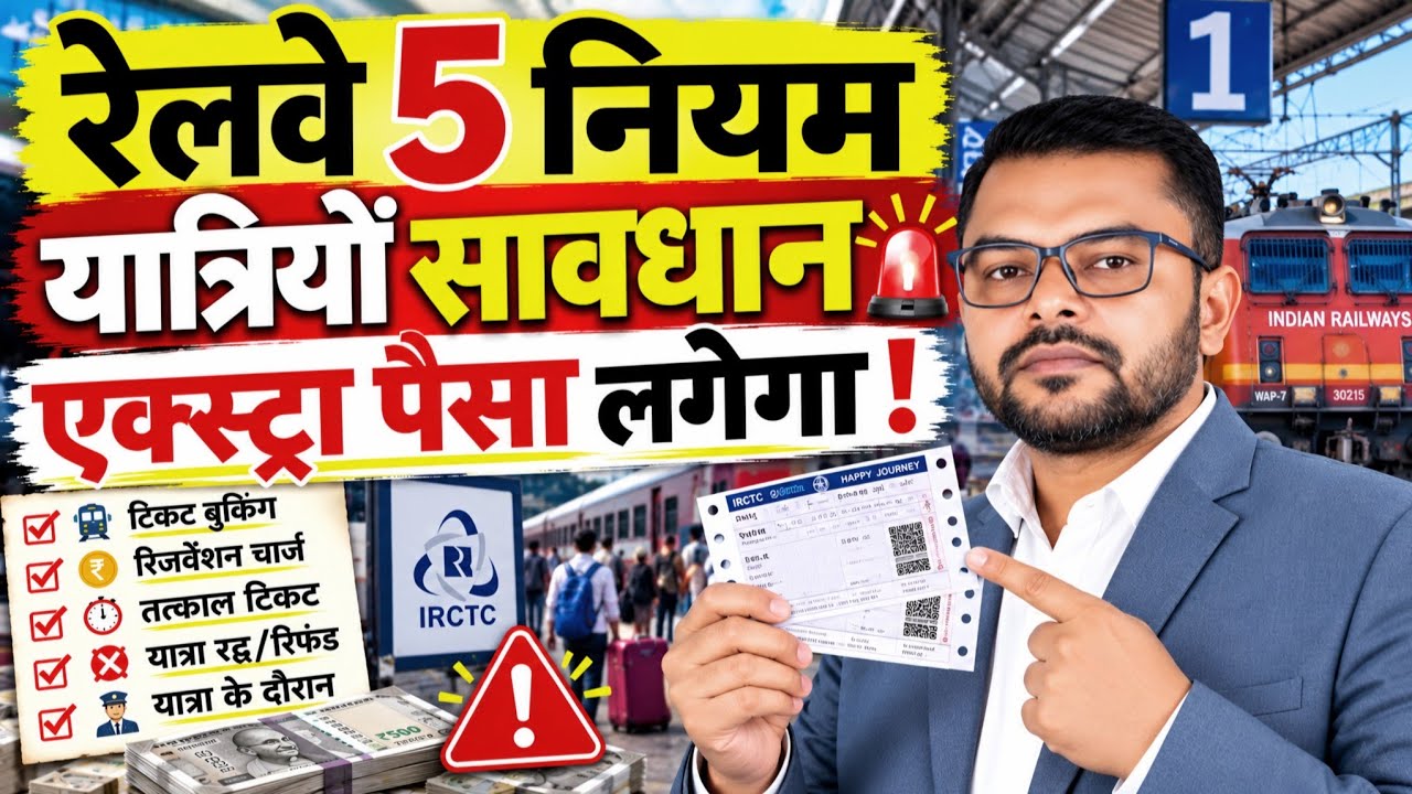 रेलवे का 5 नया नियम | रेलवे यात्री सावधान | Railway New Update✍️ 