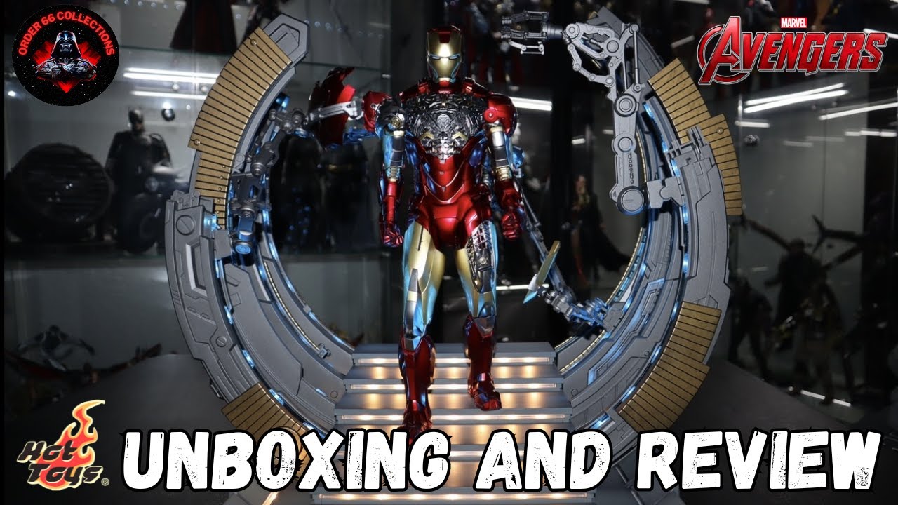 Hot Toys Iron Man Mark VI with Suit Up Gantry Unboxing and Review