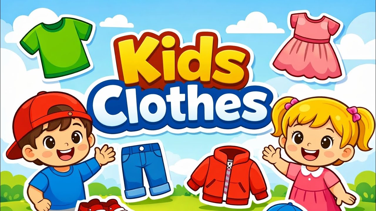 Kids Clothes Names | Learn Clothes for Kids | Fun Learning Video