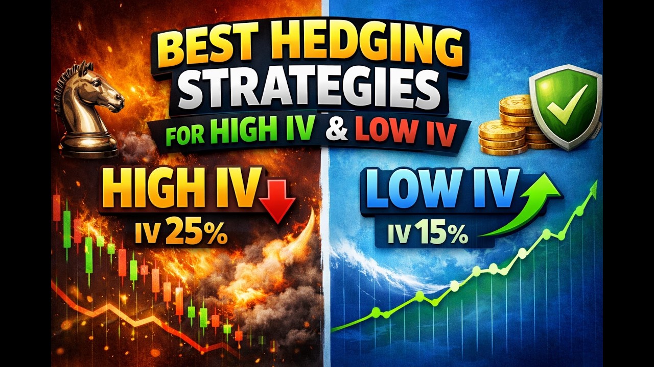 बेस्ट हेजिंग High & Low IV| Stop Losing Money| Use These Strategies in High & Low IV (Nifty Options)