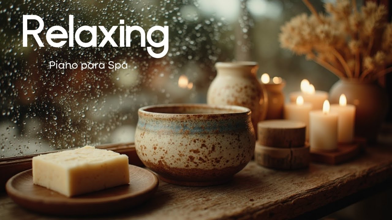 Música de Piano para Spa y Relajación Profunda ~ Sonidos de Lluvia y Velas