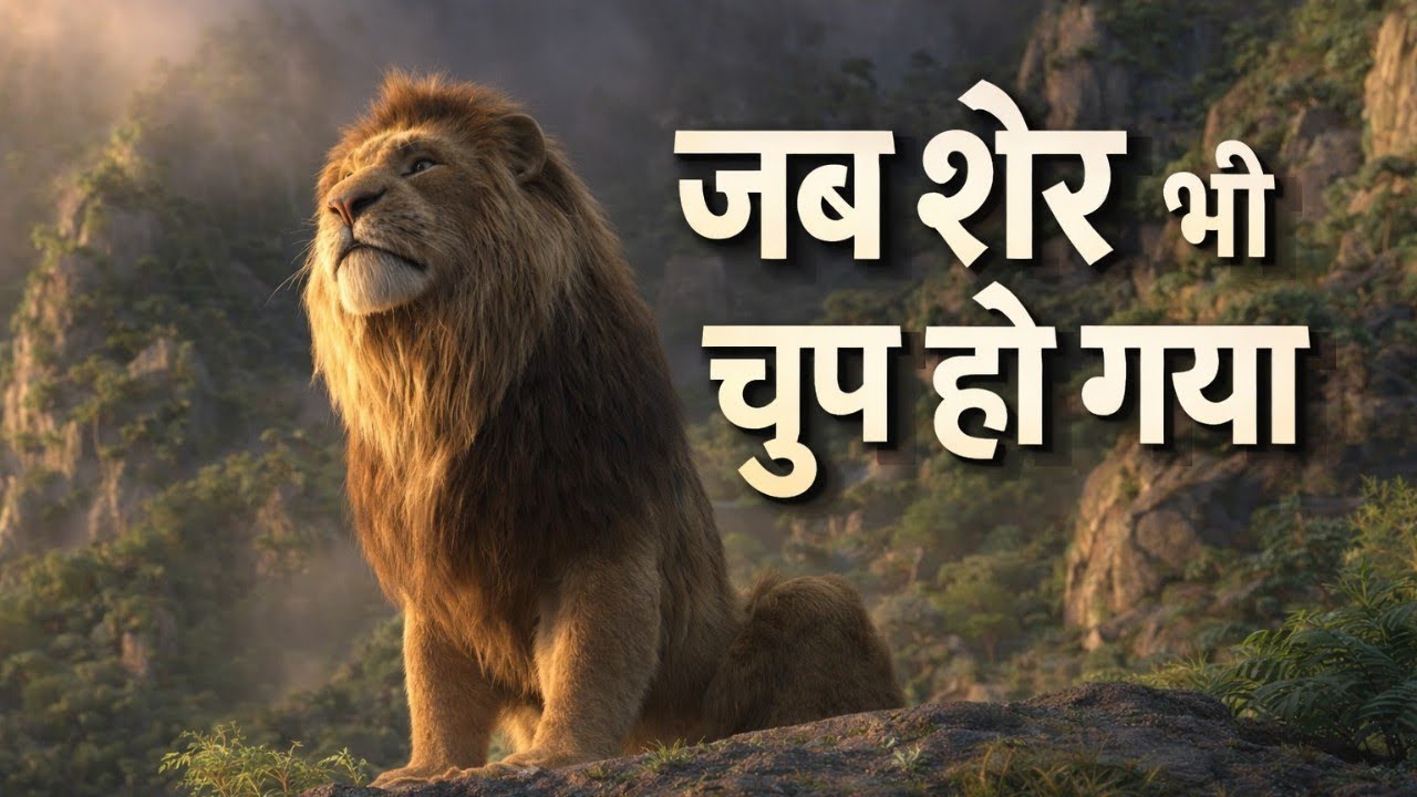 Jab Sher Bhi chup Ho Gaya #cartoonstory #aianimation #hindistories #inspiration#trending 