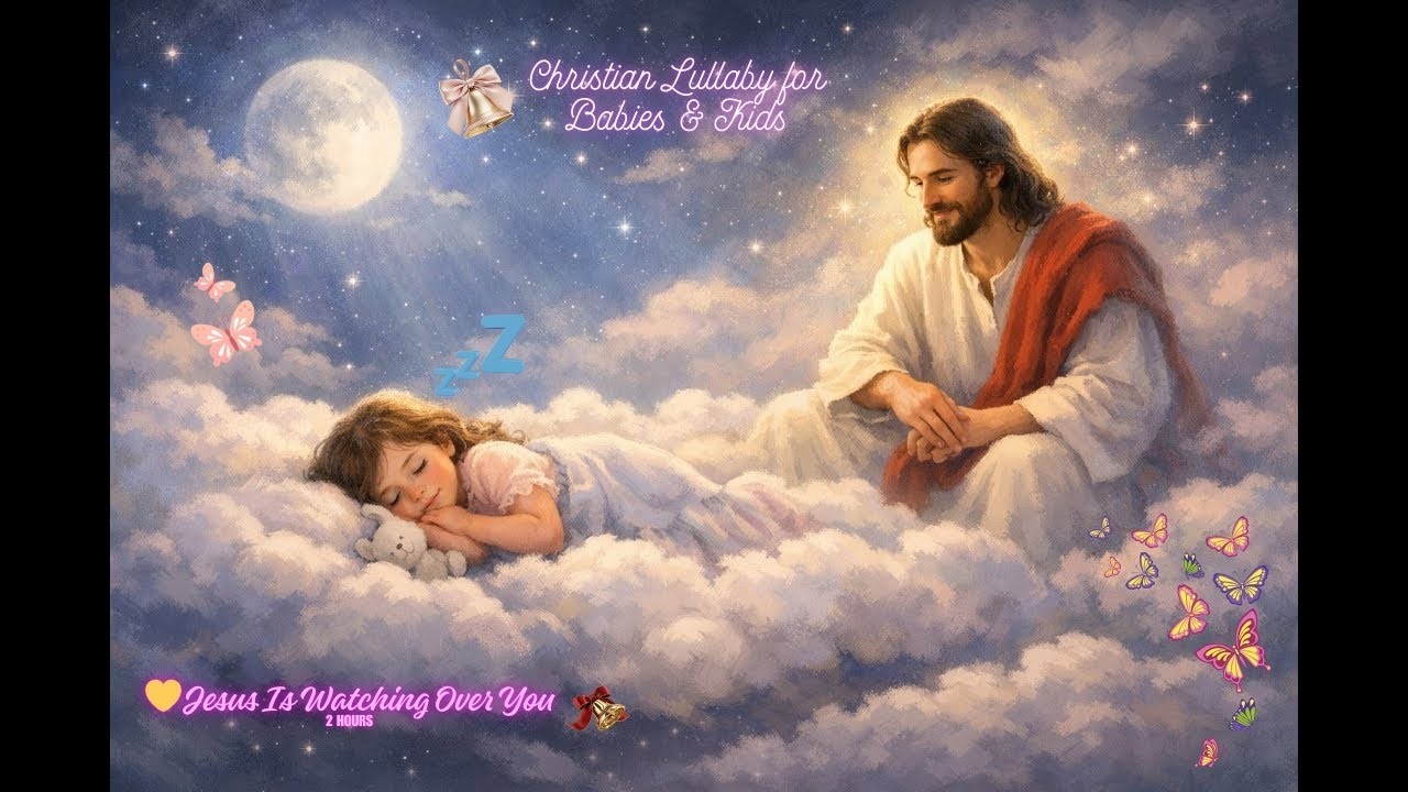 💛 Peaceful Sleep Worship 2 Hours|Christian Lullaby for Babies & Kids|Psalms in Songs for Sound Sleep