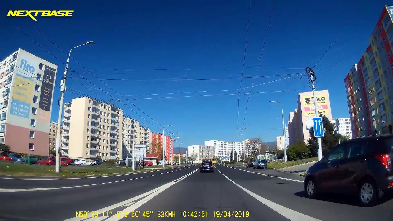 CZ: Teplice. Ústecký kraj. Driving from Train Station to Krupka. April 2019