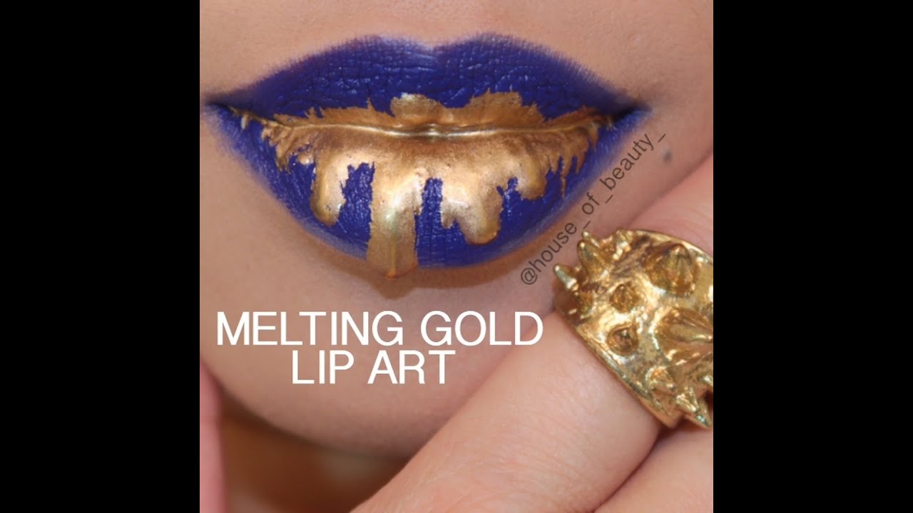 Melting Gold lip art
