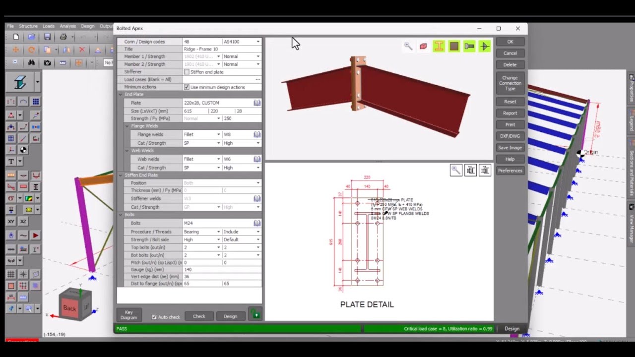 Portal Frame design in space gass in 10 minutes