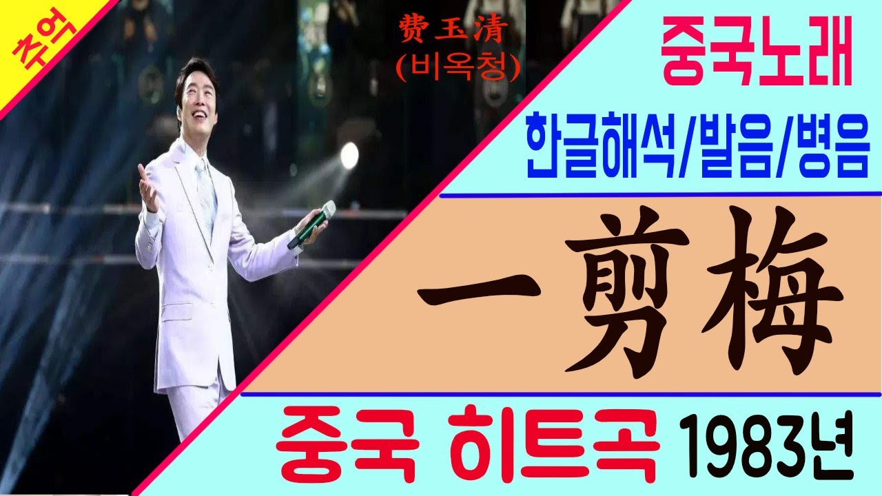[Chinese song / 중국노래] 一剪梅 (일전매) 费玉清 (비옥청) /가사/해석/한글발음/병음 /拼音/Lyrics