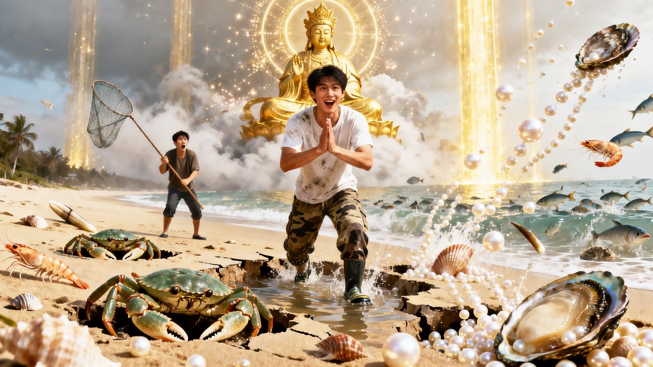 Blessed by Mazu, Whenever He Prays and Bows, the Beach Guides Him to the Best Seafood!