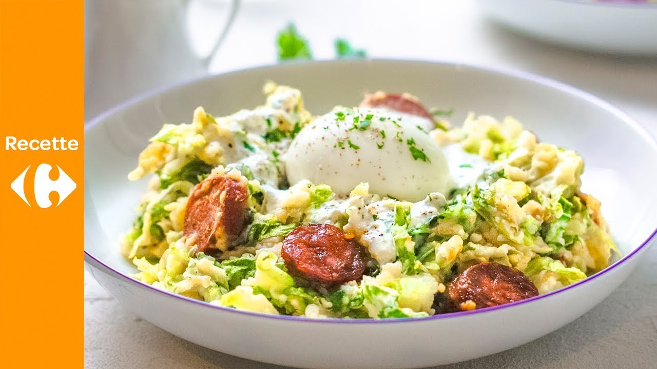 Potée de légumes au chorizo et œuf