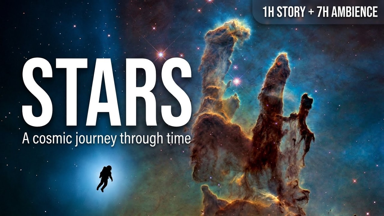 STARS: A Cosmic Journey | 1 Hour Calm Science + 7 Hours Deep Brown Noise & Space Ambience for Sleep