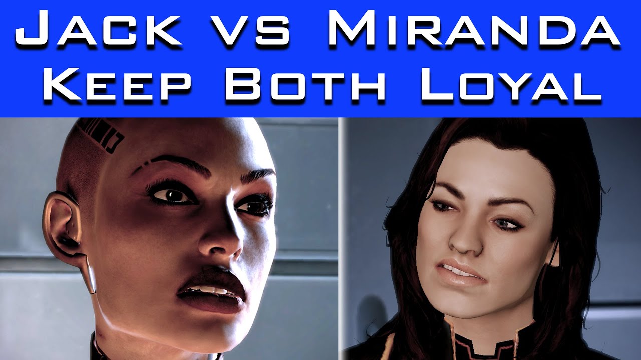 Mass Effect 2 - Jack and Miranda Fight  (How to Keep Both Loyal to You)