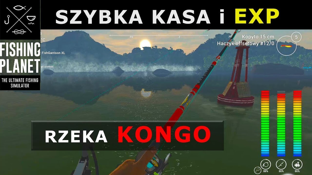 Fishing Planet Rzeka Kongo. Szybka kasa i exp. Unikatowy Okoń Nilowy