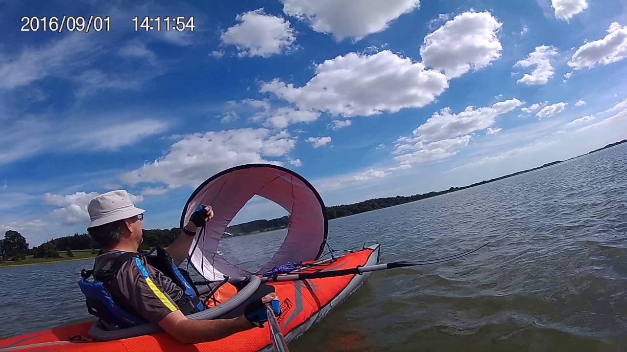 Kayak Sailing on the River Deben in AE Expedition kayak