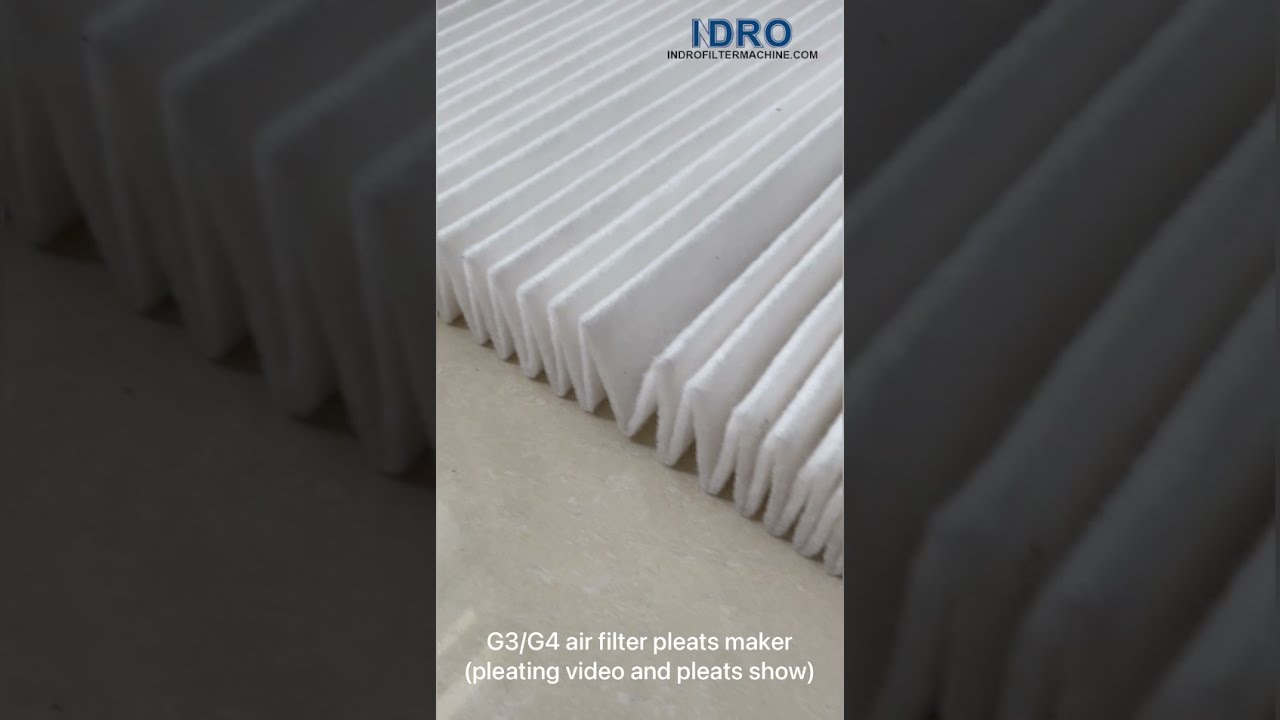 G3G4 air filter pleats maker pleating video and pleats show