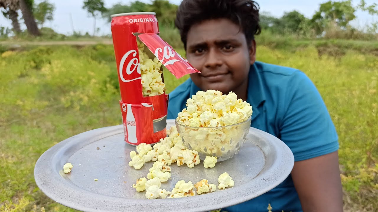 பழைய கோக் டின் வைத்து Popcorn செய்யலாம்||Popcorn Making With used Coke tin||Simple Recepie|Suppu|VFS