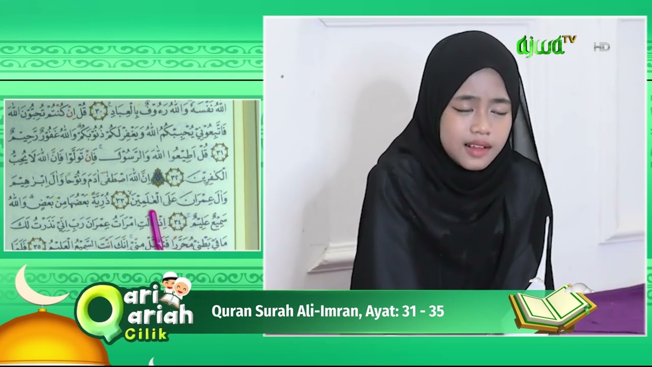 Az-Zulfa Arifia Ayatul Husna, Metro - QS. Ali-Imran, Ayat:31-35 | Qari Qariah Cilik Indonesia