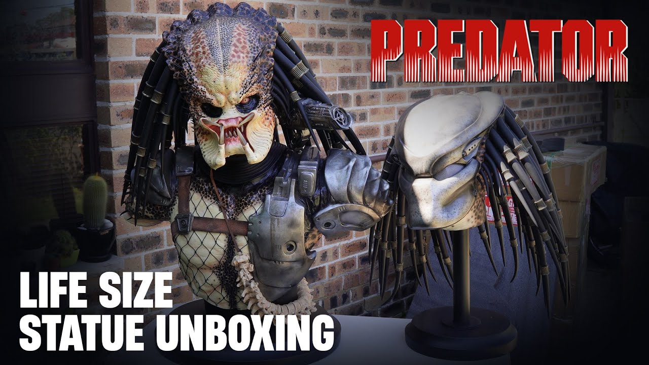 Deep Tale Life Size 1:1 PREDATOR Bust (Custom Statue) Unboxing [4K]