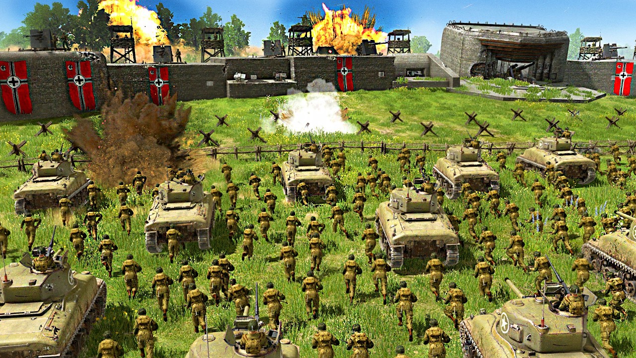 The Largest WW2 Full-Scale Invasion of GERMAN HILL FORTRESS! - Gates of Hell: Army Building