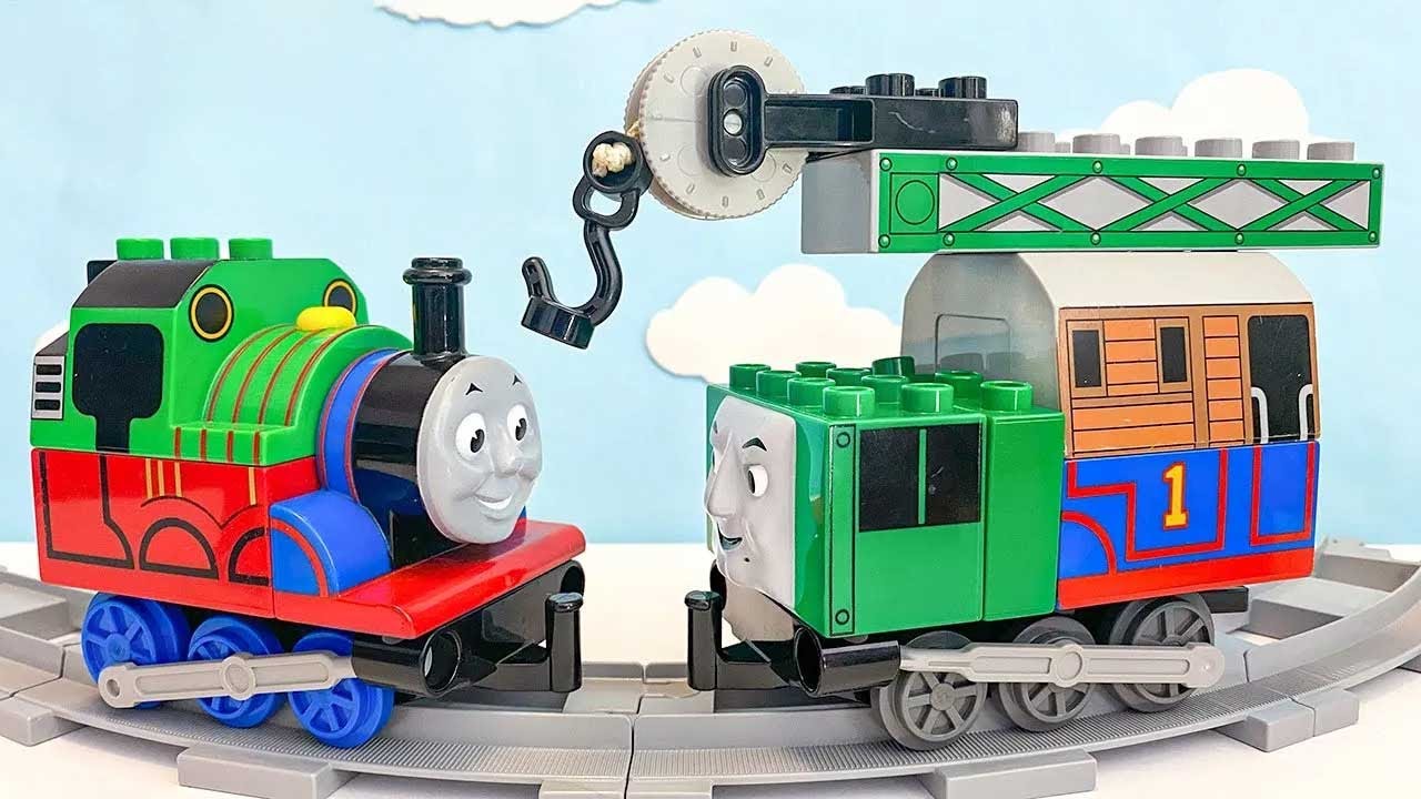 きかんしゃトーマス ブロックの組み立て ゴードン クランキー パーシー ジェームス Thomas & Friends Blocks
