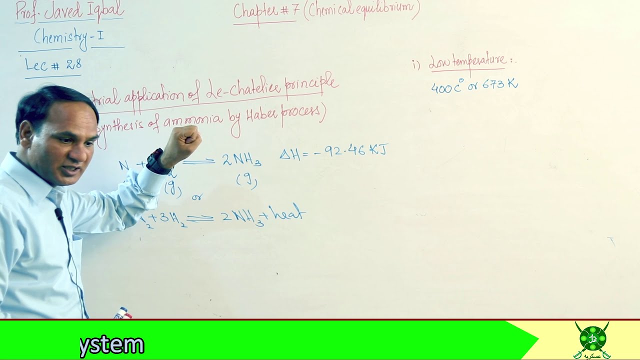 Ch#7 | lndustrial applications of lechatier principle | Haber process#haberprocess