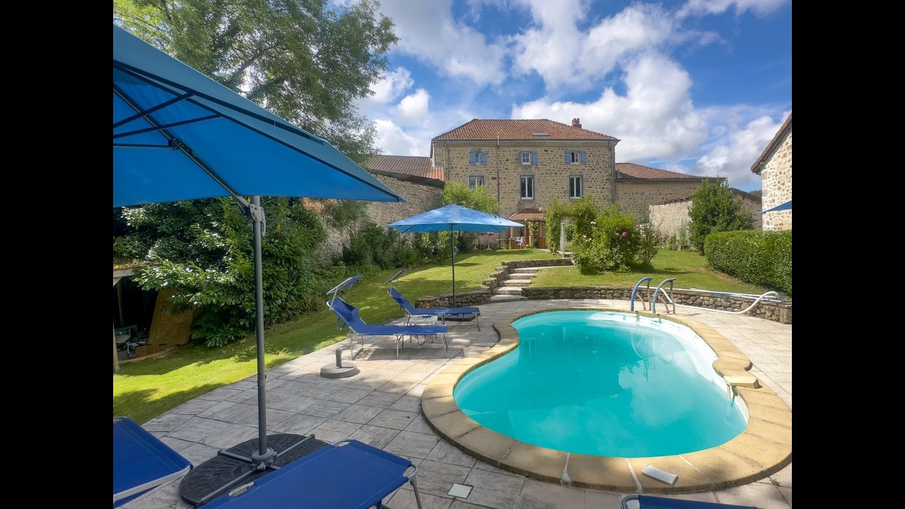Spacious Pretty Stone Maison de Maitre with Pool and Small Lake , Limousin – France  - €294,250