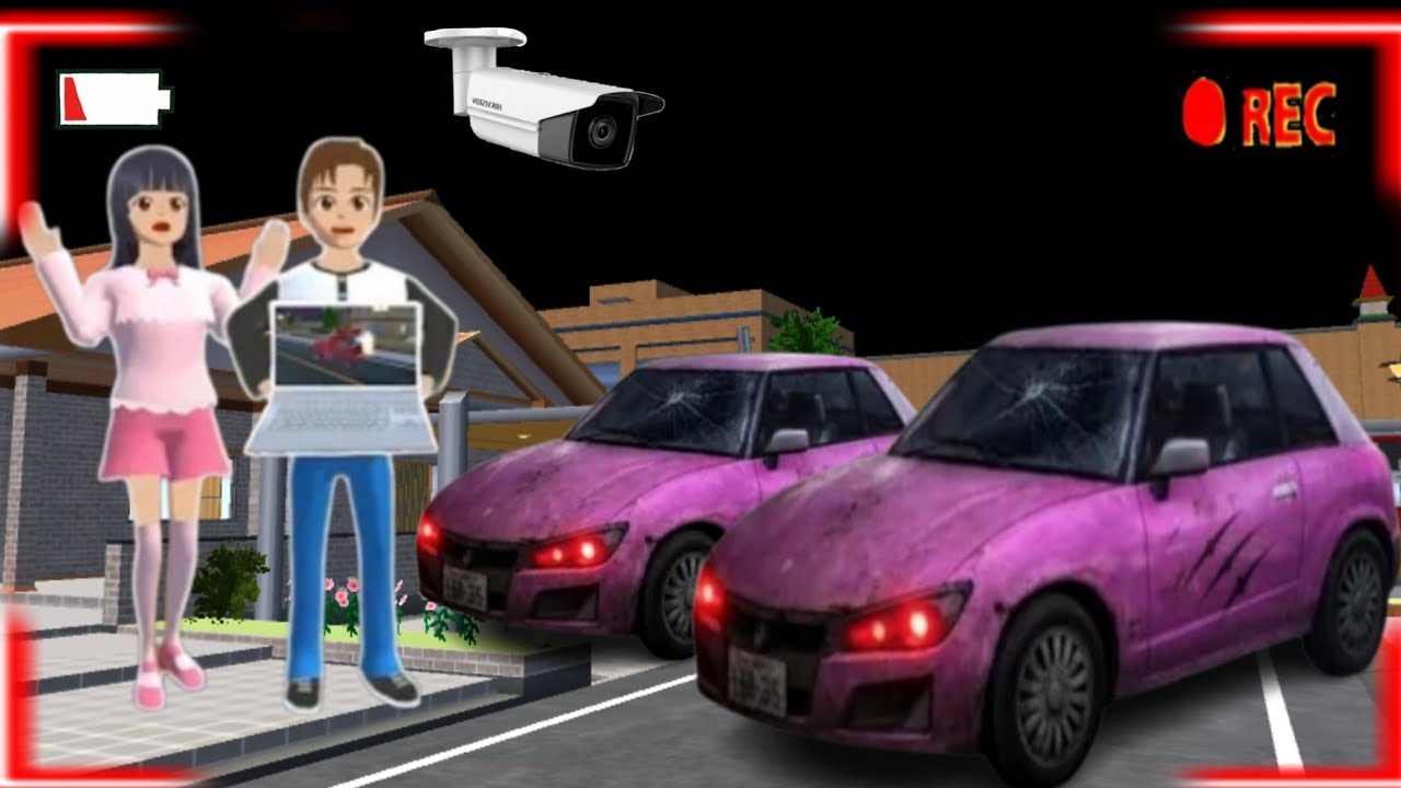 Yuta mio PANIK CCTV Merekam ANOMALI mobil menghancurkan semuanya😭||sakura school simulator