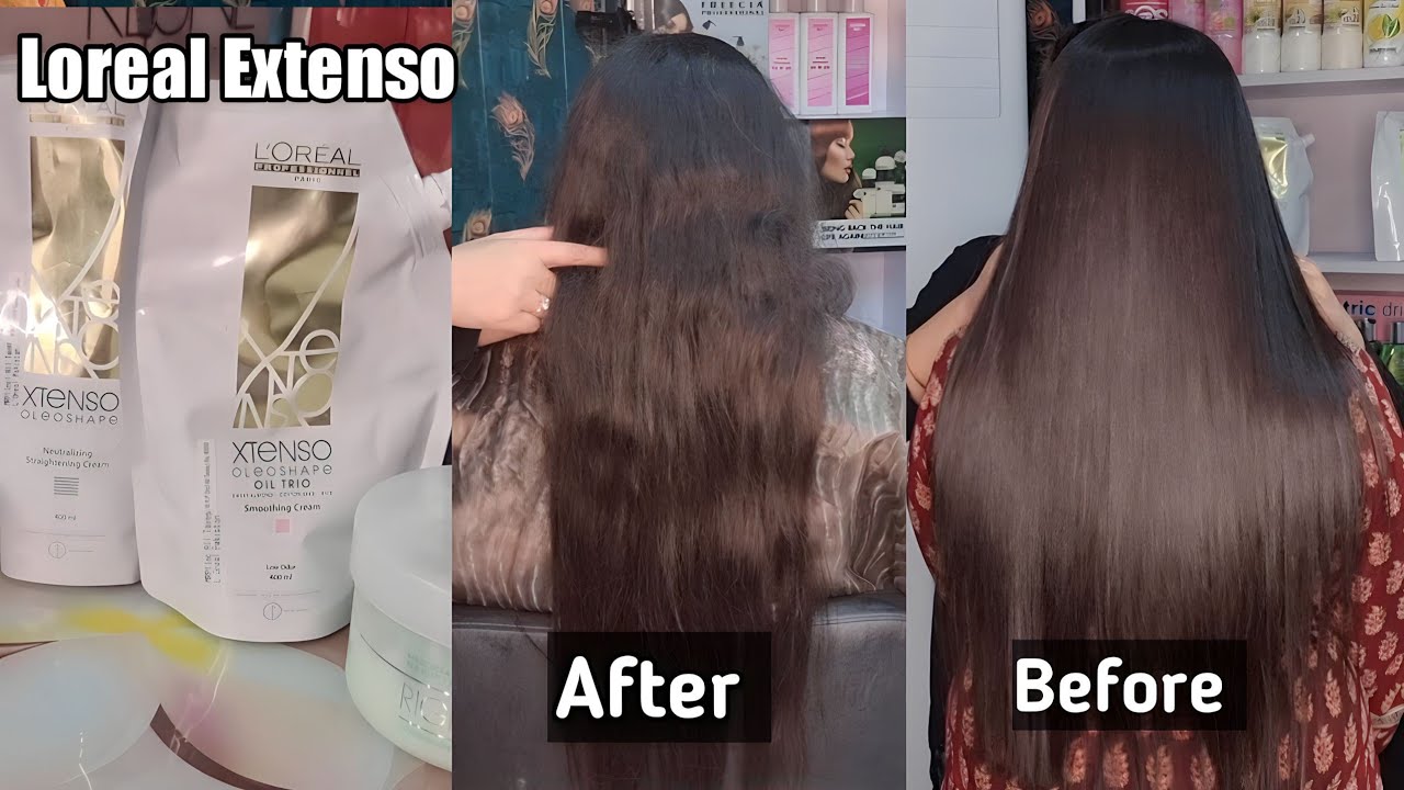 Permanent hair straightening with loreal xtenso | How to: Hair smoothing/Straightning/Rebonding