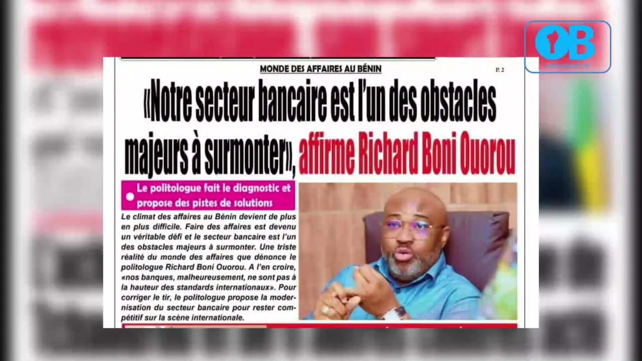 OPEN BENIN TV_UNE DES JOURNAUX DU MARDI 4 JUIN 2024