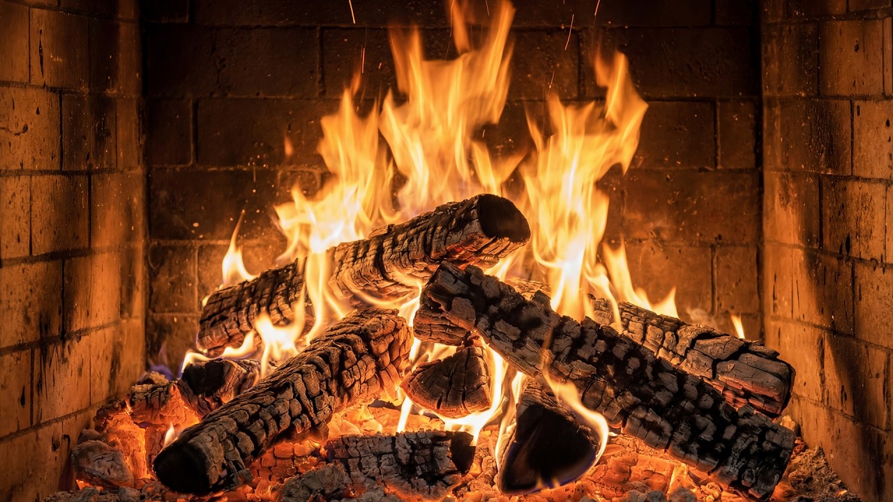 🔥 Fireplace Classic 4K. Cozy Fire with Crackling Fireplace Sounds. Fireplace 4K UHD