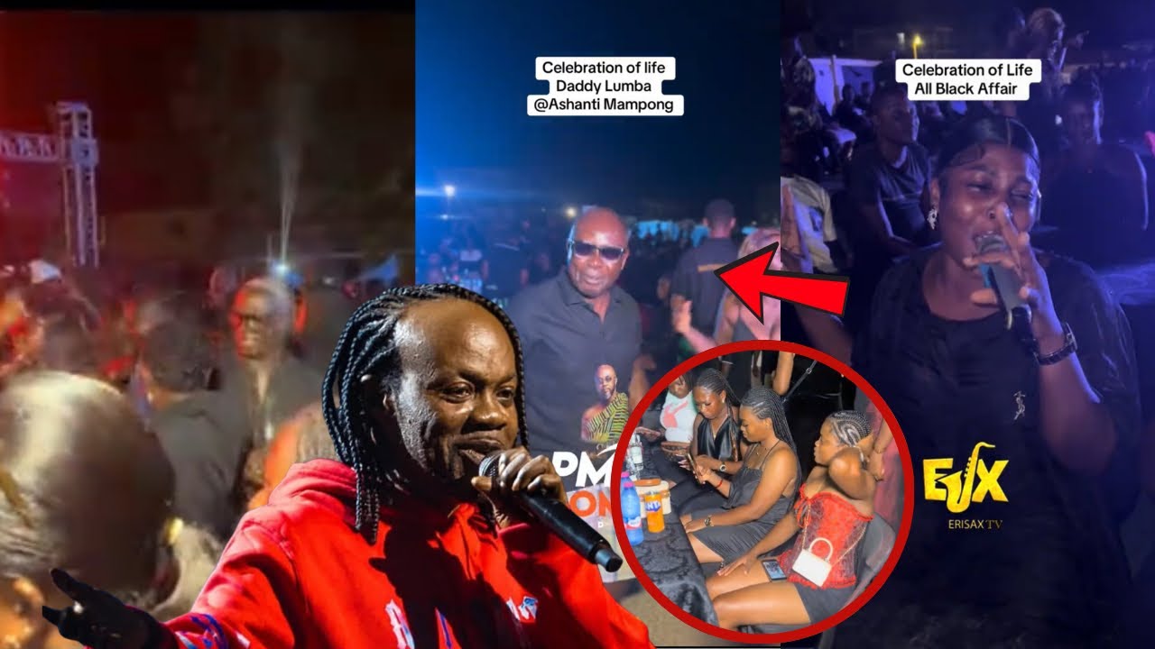FAMILY & LOVED ONES STORM DADDY LUMBA CELEBRATION OF LIFE IN MAMPONG😍🔥 MP DONATES HUGE MONEY 💰🥳