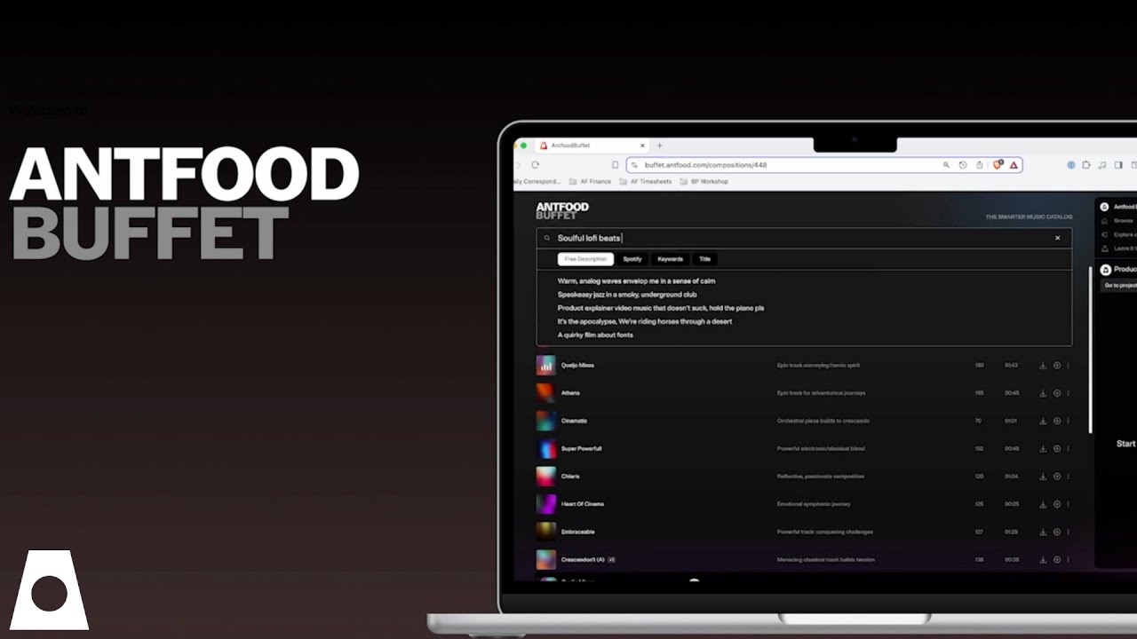 Antfood Buffet - a smarter way to discover and license music