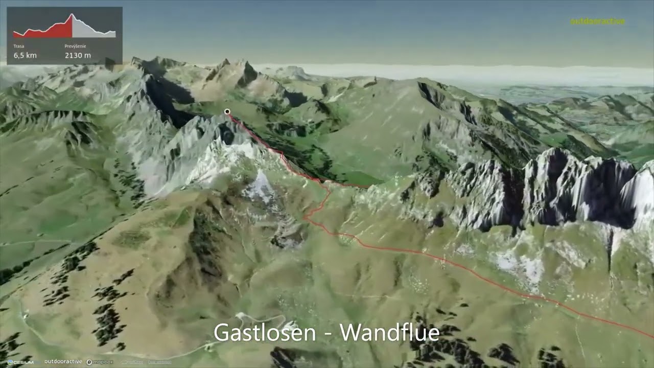 Gastlosen &ndash; Wandflue ∆ hiking trails ∆ 3d-trail.com/switzerland/