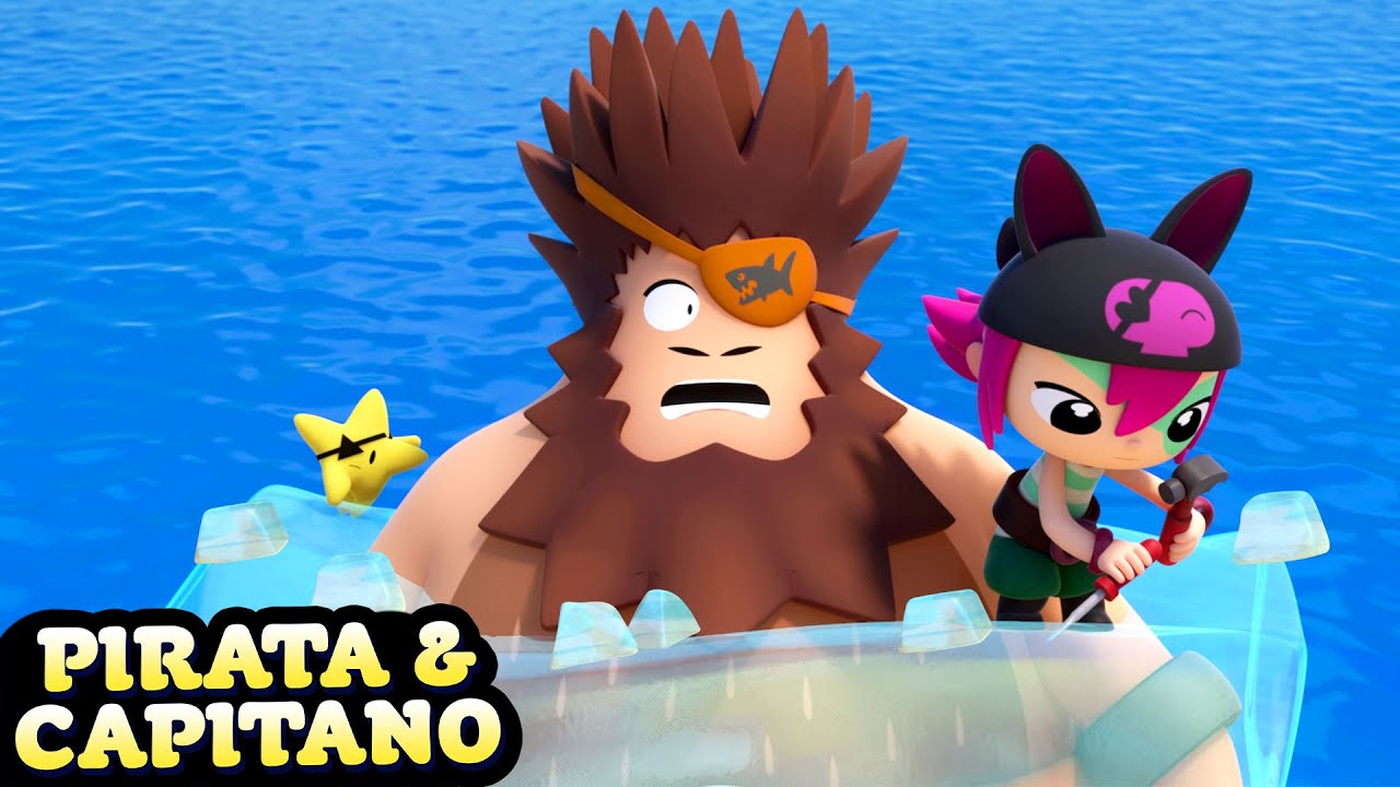Poils de poitrine et coffres au trésor | Dessin animé de pirates pour enfants | Pirata & Capitano