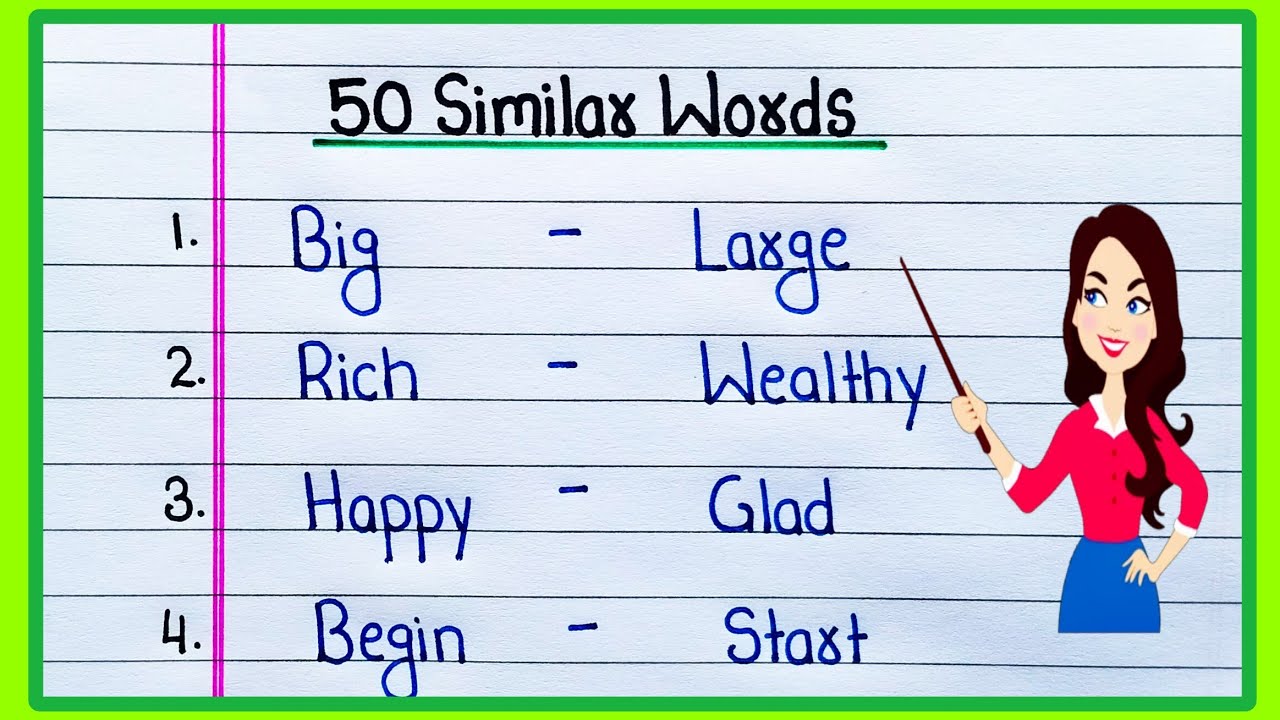 50 Similar Words | 50 Similar Words in English Grammar | Similar Meaning words | Similar Words 50