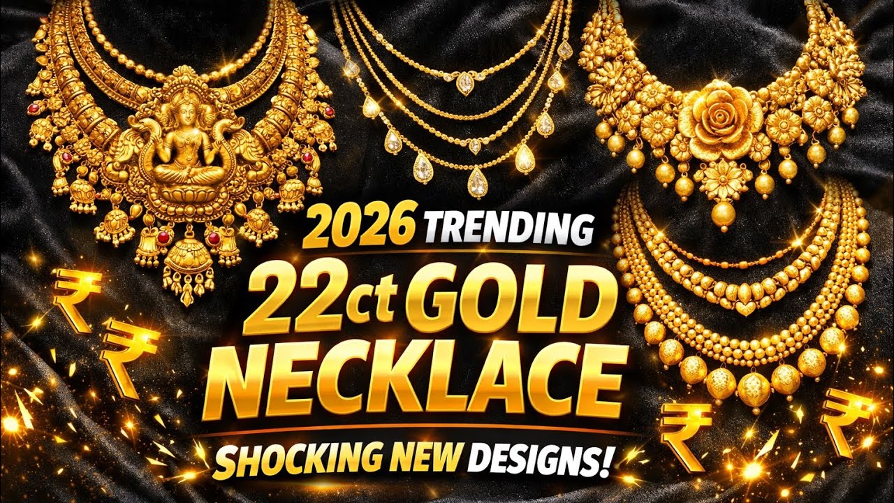 Latest Trending 22ct Gold Necklace lightweight jewelry New Designs #youtube #viral #tijc
