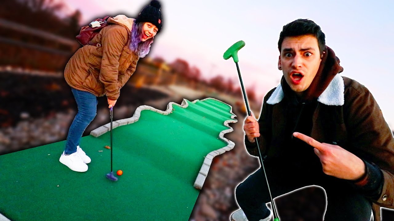HILARIOUS GAME OF MINI GOLF! *Husband Vs. Wife*